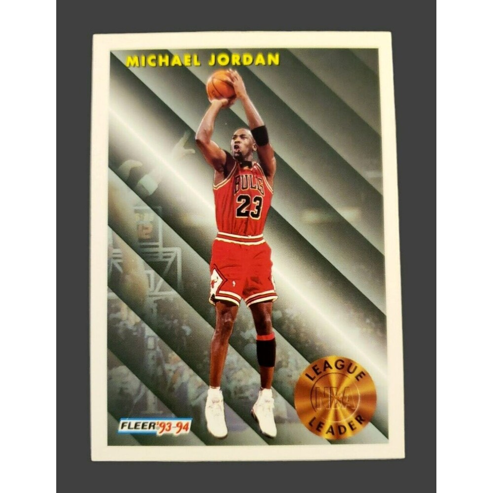 VTG 1993-94 Fleer MICHAEL JORDAN NBA SCORING & STEALS LEADER Basketball Card 224